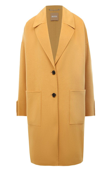 Женское желтое пальто BOSS
