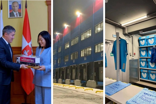 В последние годы в Перми открывается много распределительных центров, складов и дарксторов компаний федерального масштаба | Источник: Дмитрий Махонин / Telegram, Пресс-служба Ozon, Наталья Пальникова / 59.RU