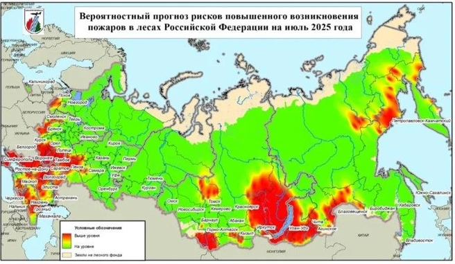 Красный — выше уровня, зеленый — на уровне | Источник: ЯСИА / T.me