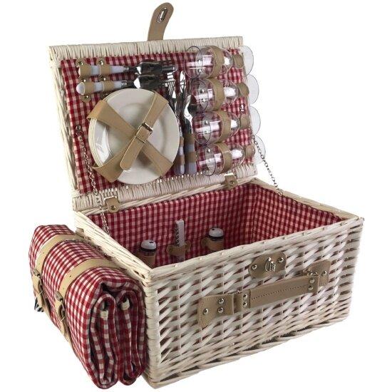 Набор для пикника на 4 персоны с пледом HCF-22075, Holyday Basket