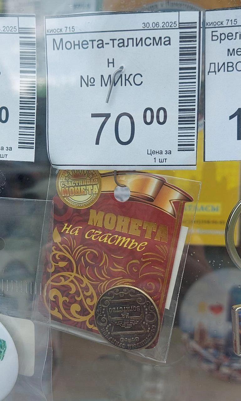 Купите счастливую монетку за 70 рублей и не будете знать нужды | Источник: Анастасия Ивасишина / E1.RU