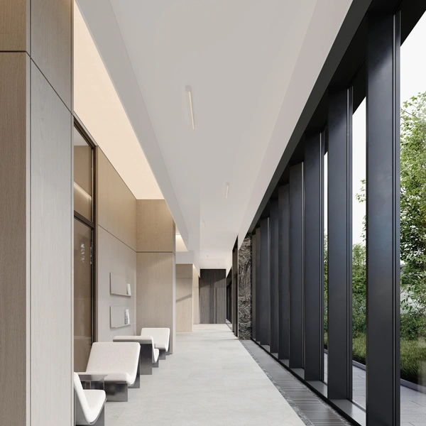 ⁠Гранд-лобби жилого комплекса STONE Grain