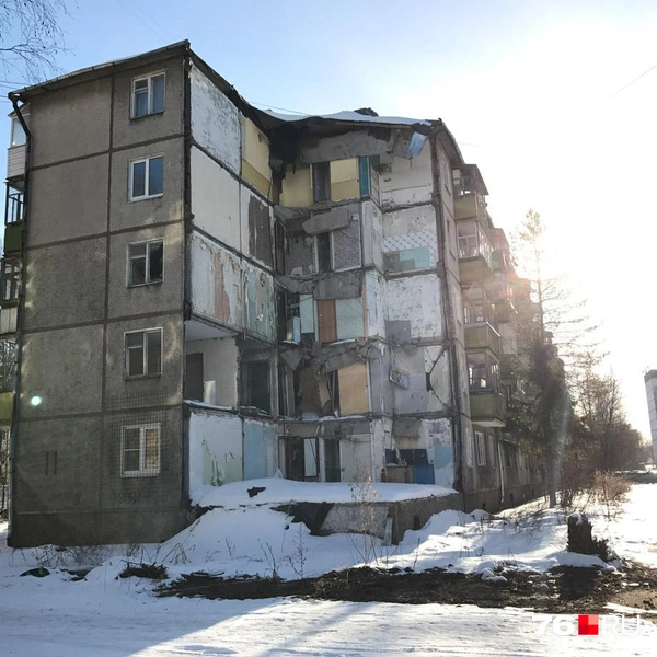 После взрыва газа рухнул целый подъезд | Источник: Валерия Шилова / 76.RU