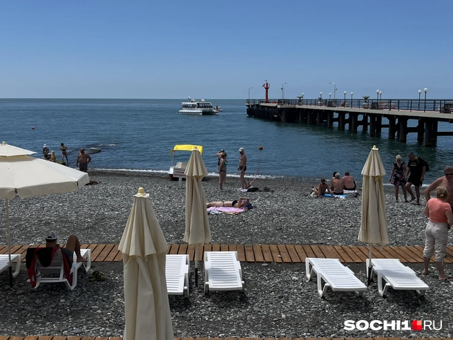 Людей просят воздержаться от посещения пляжей в Сочи  | Источник: Анна Грицевич / SOCHI1.RU