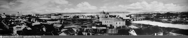 Панорама Омска с каланчи полицейского управления, 1860-е годы | Источник: Pastvu.com