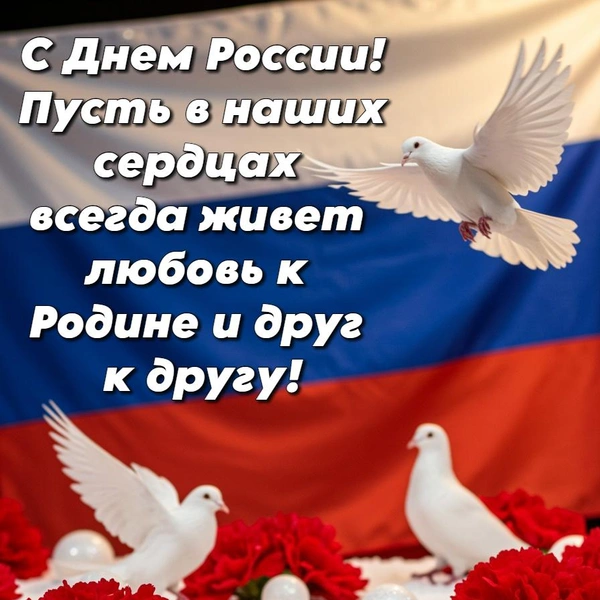 День России 2025: открытки для родных, друзей и коллег | Источник: Shutterstock AI/Fotodom.ru