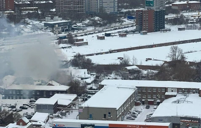 Пожар уже ликвидируют | Источник: читательница НГС Наталия