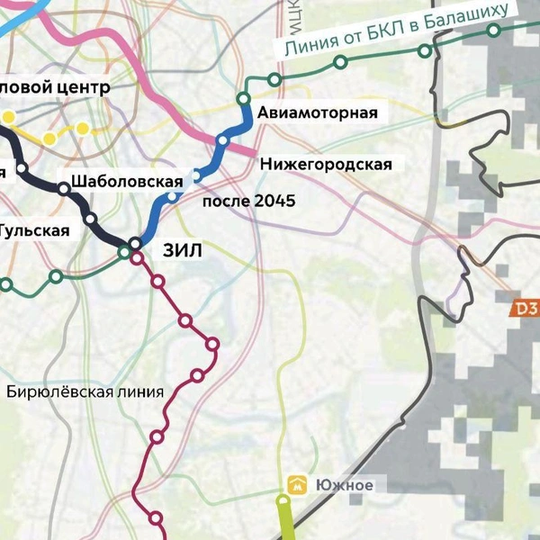 Новая версия возможных планов по развитию метро после 2035-го | Источник: РМТМ | «Развитие Метрополитена и Транспорта Москвы»