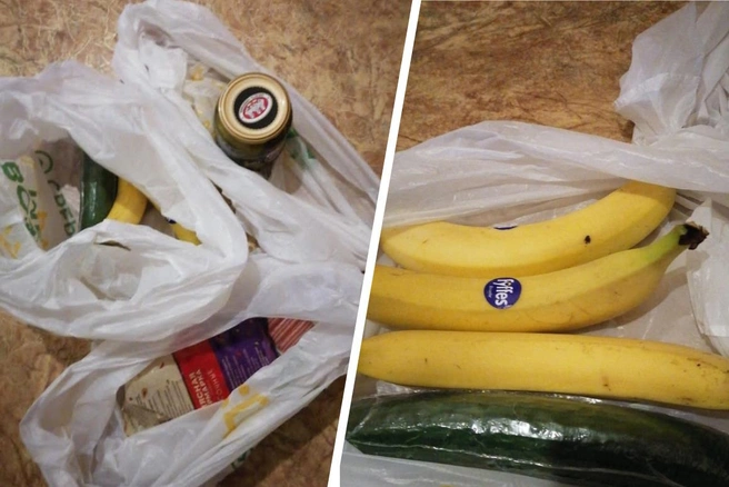 Мужчина получил три пакета с продуктами, которые не заказывал | Источник: kras_sunny / Vk.com