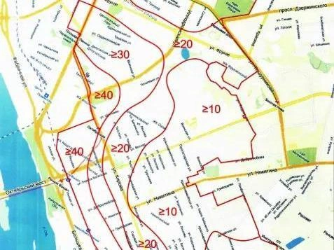 Карта демонстрирует зоны с ограниченной подачей воды. | Источник: Департамент ЖКХ и энергетики