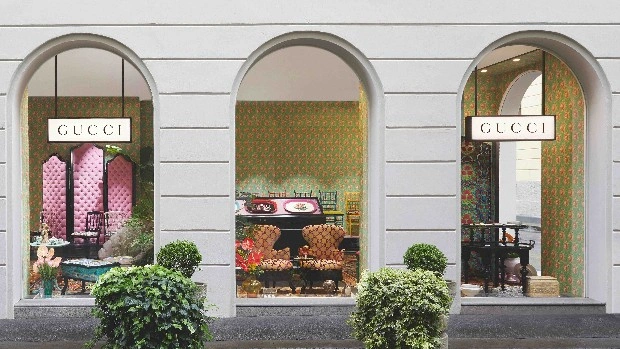 Pop-up бутик Gucci на Миланской неделе дизайна