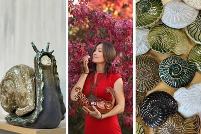 Perm Artist Quits Factory to Make Ceramic Dishes with Ammonites