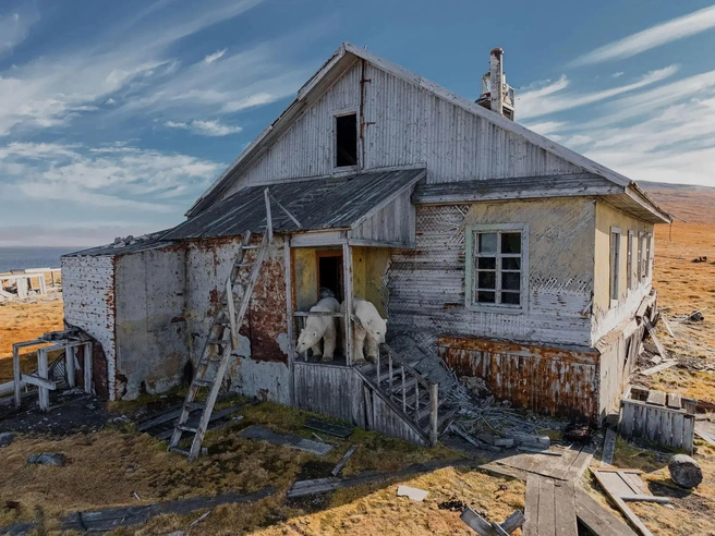 Кадры сделаны на заброшенной полярной базе | Источник: Вадим Махоров / time.com