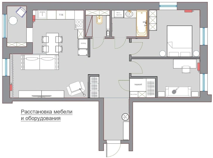 Формы любви: квартира 70 м² в Минске