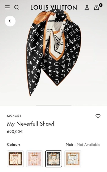 Дизайн платка вдохновлен культовой сумкой бренда Neverfull | Источник: louisvuitton.com