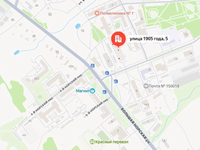 Памятник архитектуры XIX века расположен в микрорайоне Брагино Дзержинского района | Источник: Яндекс Карты