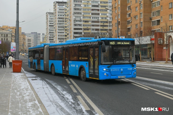 Двухсекционный автобус как раз подходит для такой роли | Источник: Артём Устюжанин / MSK1.RU