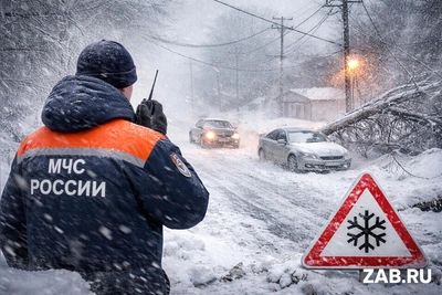 Снежный шторм надвигается на Забайкалье