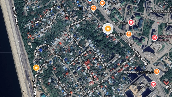 Авиаторская, 33/1 и Софьи Перовской, 14 | Источник: Карта провалов земной поверхности республики Башкортостан / usiz.ru/karta-karstovyx-provalov