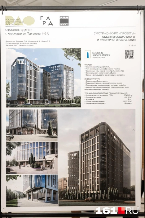 Проект офисного здания на улице Тургенева | Источник: Евгений Вдовин / 161.RU