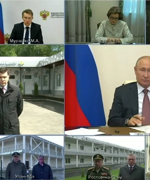 Пародия на совещание Путина с онлайн-«назначением» начальника госпиталя: если бы микрофоны были включены у всех участников (видео)