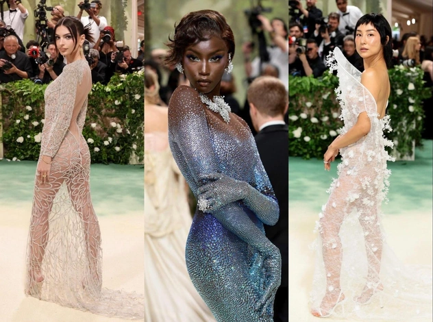10 «голых» платьев Met Gala 2024