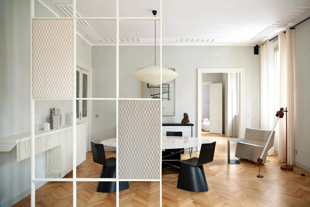 Квартира в Триесте с текстильными панелями и необычными потолками | Источник: Карола Рипамонти