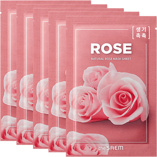 Маска для лица тканевая с экстрактом розы The Saem Natural Rose Mask Sheet