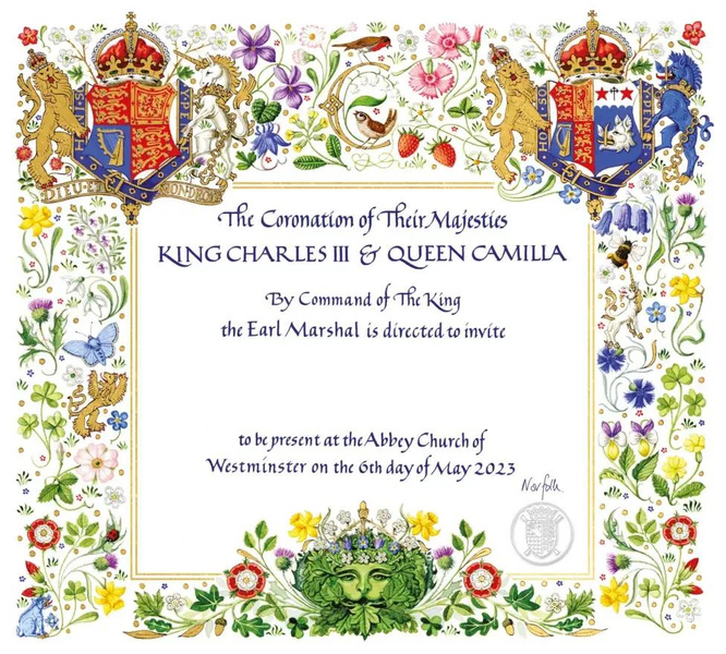 Как выглядело специальное приглашение на коронацию для маленького принца Чарльза
