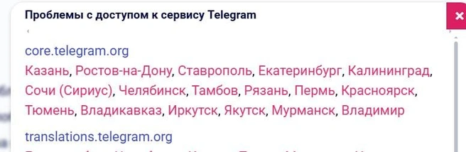 Екатеринбург оказался в числе городов, где чаще остальных жаловались на сбои | Источник: downdetector