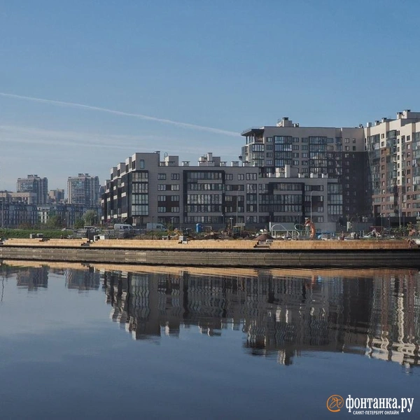 Пространство у моста Ахмата Кадырова, вид с противоположного берега | Источник: Михаил Огнев / FONTANKA.RU