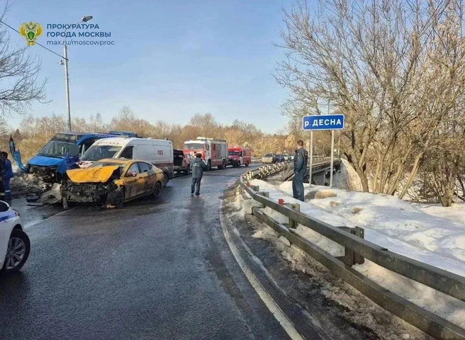 Кадры с места аварии | Источник: Прокуратура Москвы / Max.ru
