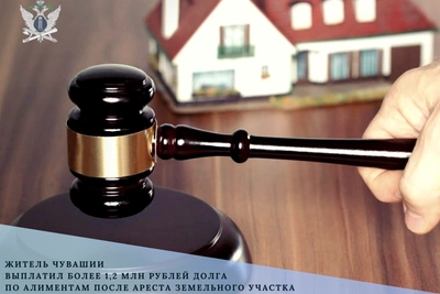 Алиментщик из Чувашии выплатил 1,2 млн рублей из-за ареста участка