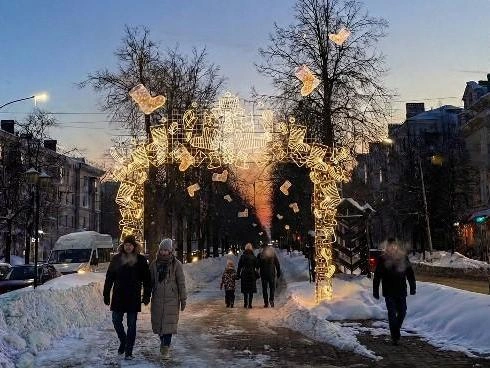 Вариант дизайна новогодней арки для проспекта Ленина | Источник: Елизавета Зубенко, Ирина Соколова, Екатерина Мартыненко, Даниил Титов