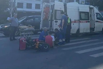 В Рязани сбили курьера на электровелосипеде