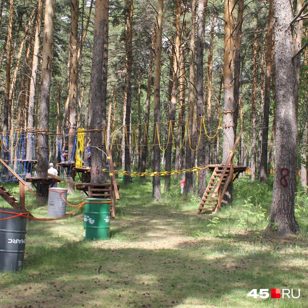 Веревочный городок «Забава-парк» уже работает | Источник: Александр Лисихин / 45.RU