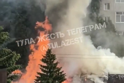 Туляки слышали взрыв на пожаре в районе Трёх штыков