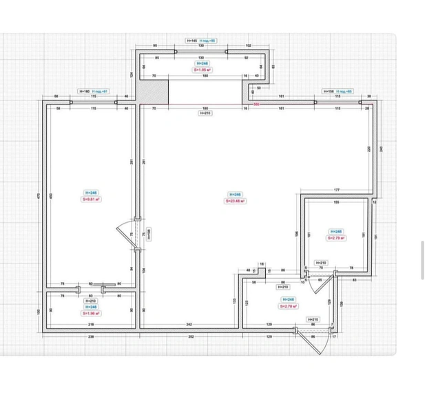 План квартиры до и после. Проект Фатимы Березовой.