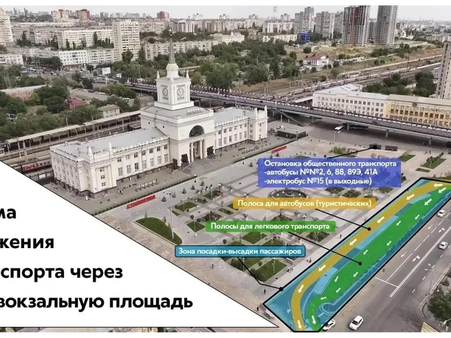 Остановка муниципальных автобусов осталась на прежнем месте | Источник: администрация Волгограда