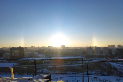 Загадочный световой круг над Кемеровом