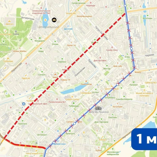 Маршрут № 1 | Источник: ПРО Дороги и транспорт / T.me