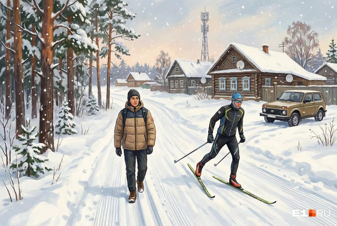 Нашу коллегу взбесили люди, которые гуляют по лыжне | Источник: Филипп Сапегин / E1.RU