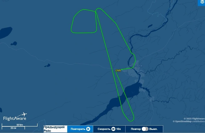 Самолет вернулся в аэропорт | Источник: flightaware.com