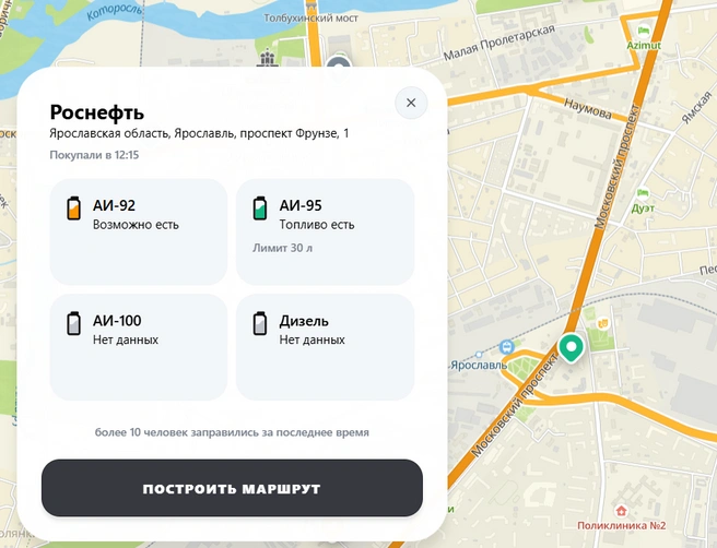 Карта отвечает на основные запросы автомобилистов сегодня  | Источник: sberazs.ru