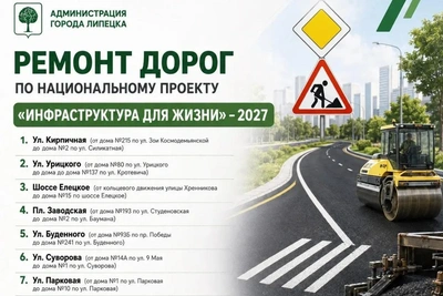В Липецке утвердили план ремонта дорог на 2027 год