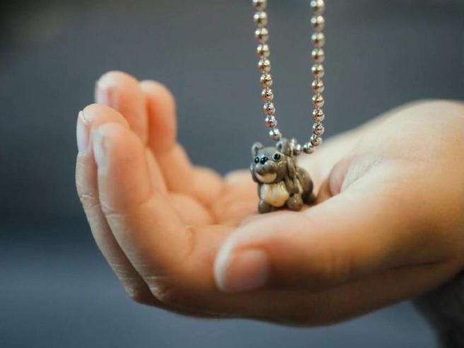 Тот, кто возьмёт Стешу, получит в подарок подвеску с её изображением | Источник: Котокафе «MURCHIM»