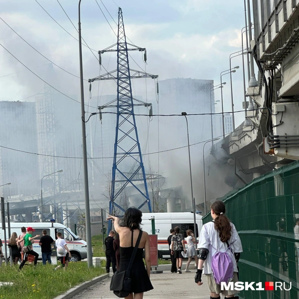 Место пожара оцеплено | Источник: Андрей Кузнецов / MSK1.RU