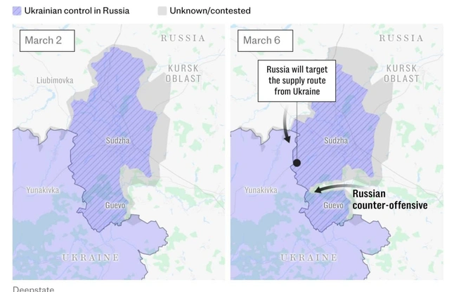 Окружение ВСУ в Курской области | Источник: The Telegraph