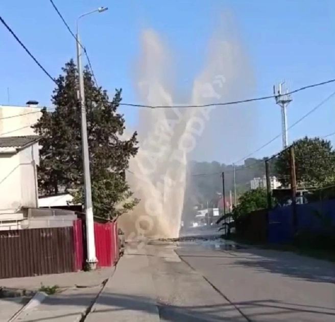 Питьевая вода в Сочи бьет из-под земли | Источник: SOCHI_TODAY /telegram
