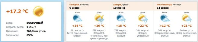 Скриншот с meteo.nw.ru